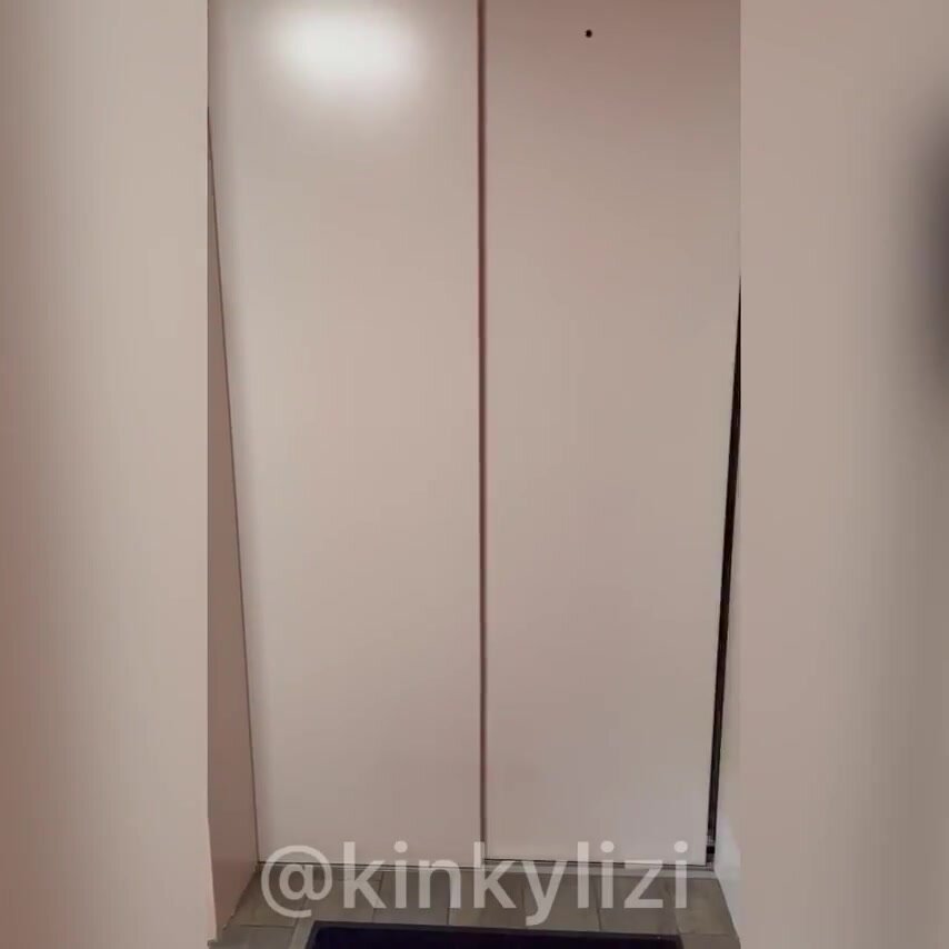 Rode the elevator 13 floors completely naked. Was so nervous that I almost forgot my coat