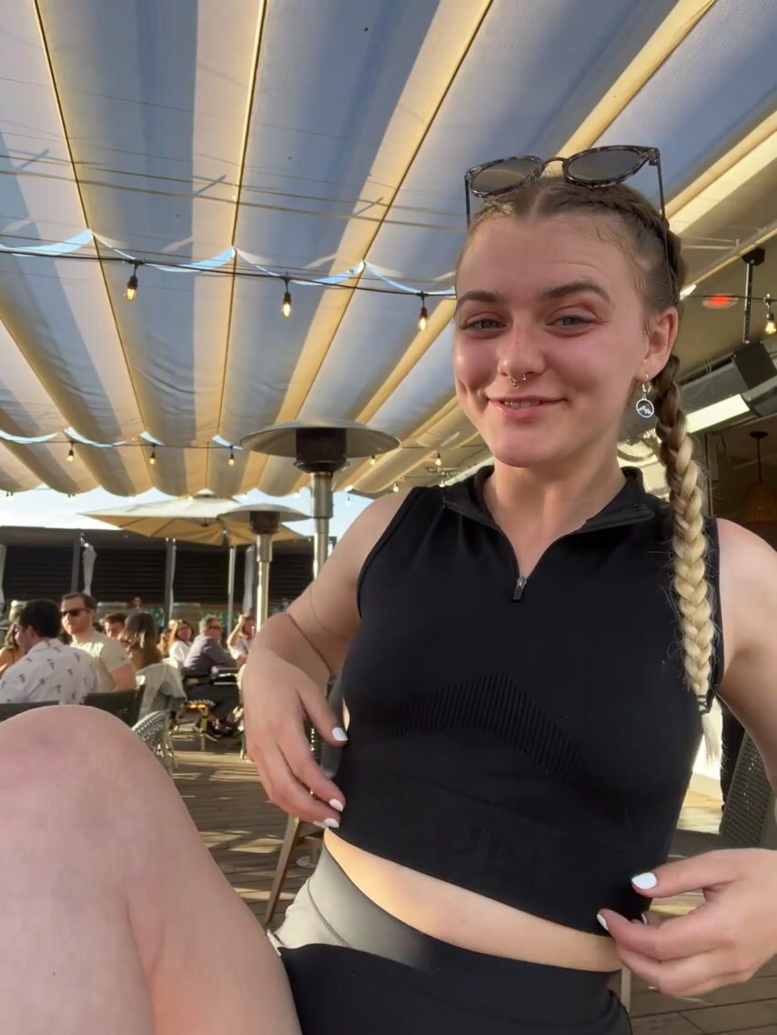 A packed room & perky tits (;