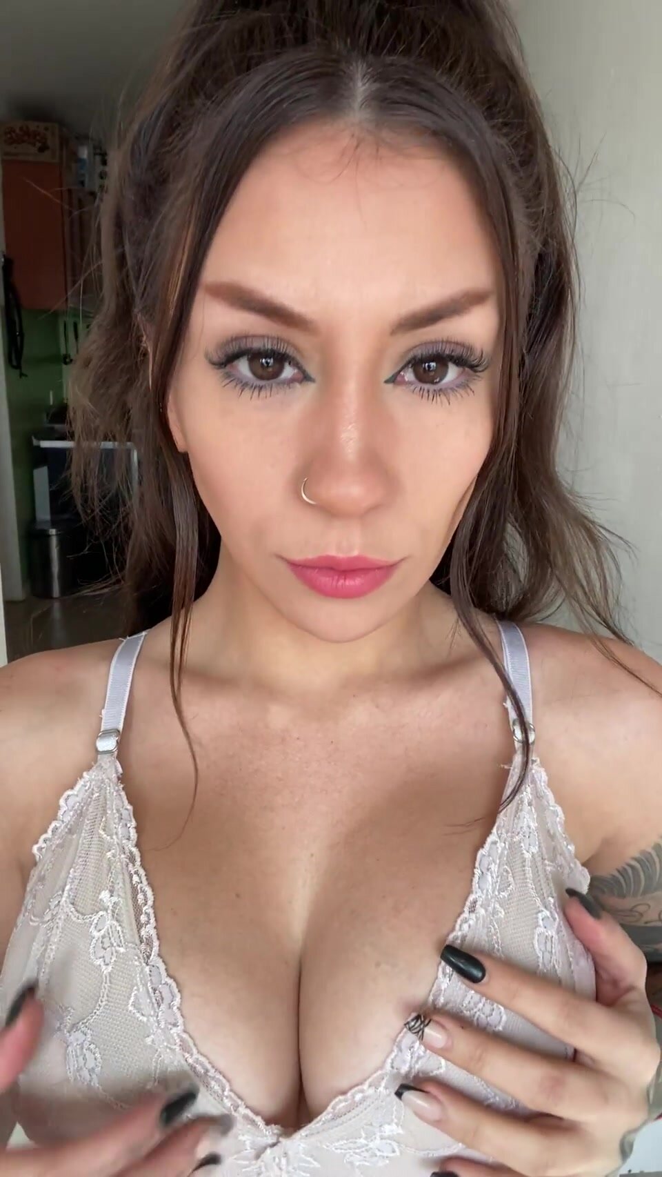 Were you distracted by: A my tits, B my lips, or C my eyes?