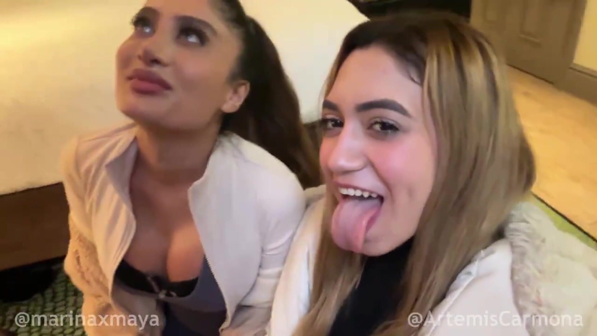 Asking for directions with cum on their face