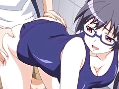 Lustful lucky guy is having fun with the pussies of her classmates in a hot hentai.