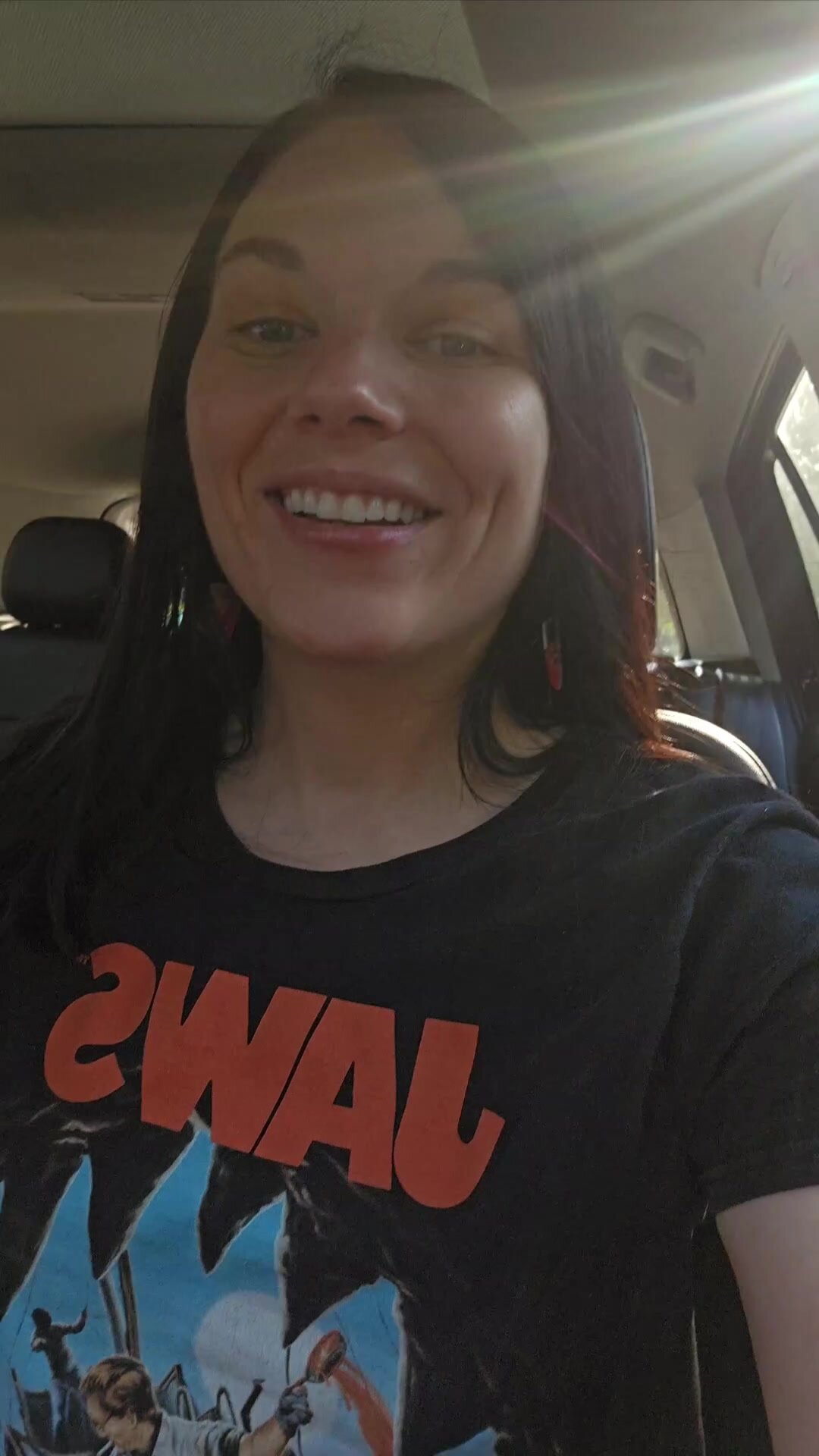 Flashing my tits in traffic