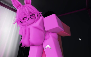 Busty rabbit from roblox rides a dick like an insatiable slut.