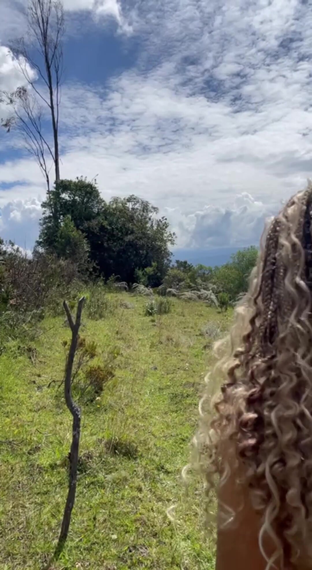 Going topless at hike