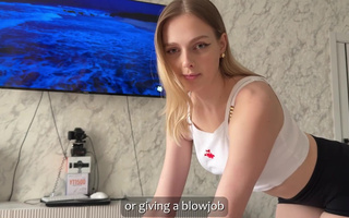 Russian chick was playing cards with her friend and it ended up in a hot fuck