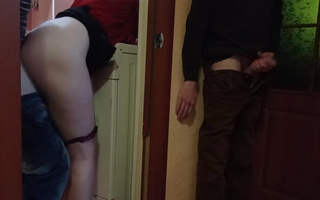 Lustful amateur wife fucks stranger while her cuck hubby jerks off to it