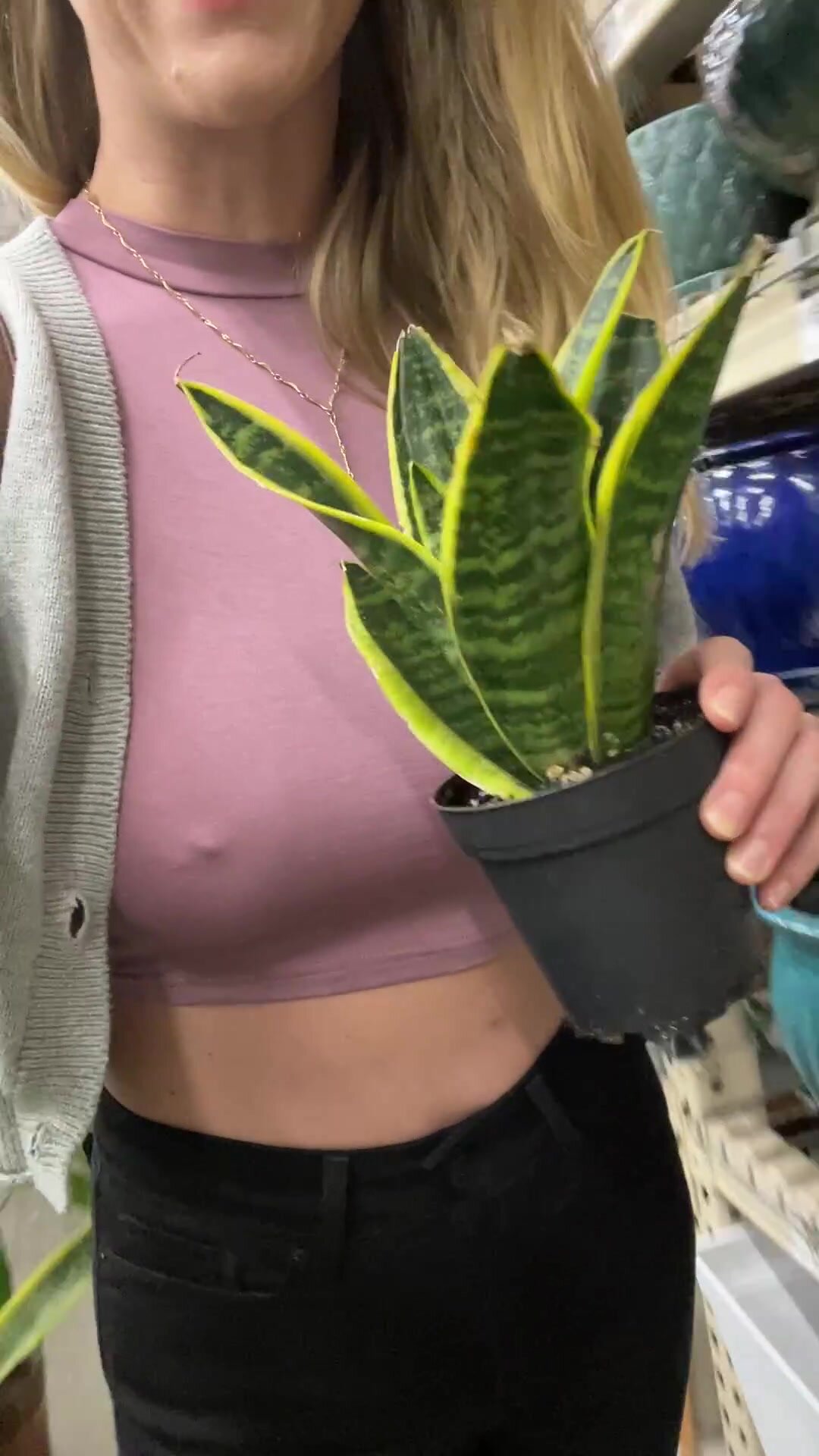 Shopping for plants when they started poking through