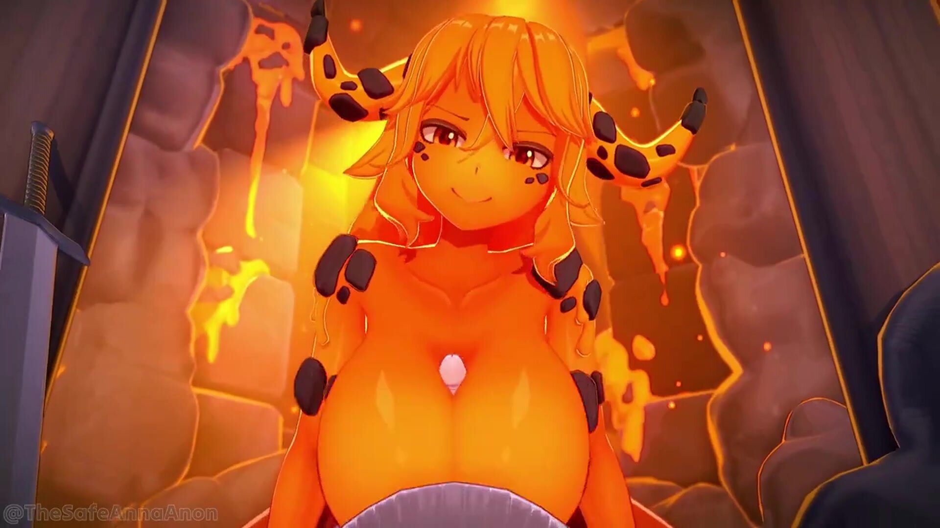 Magma slime girls give hot titjobs