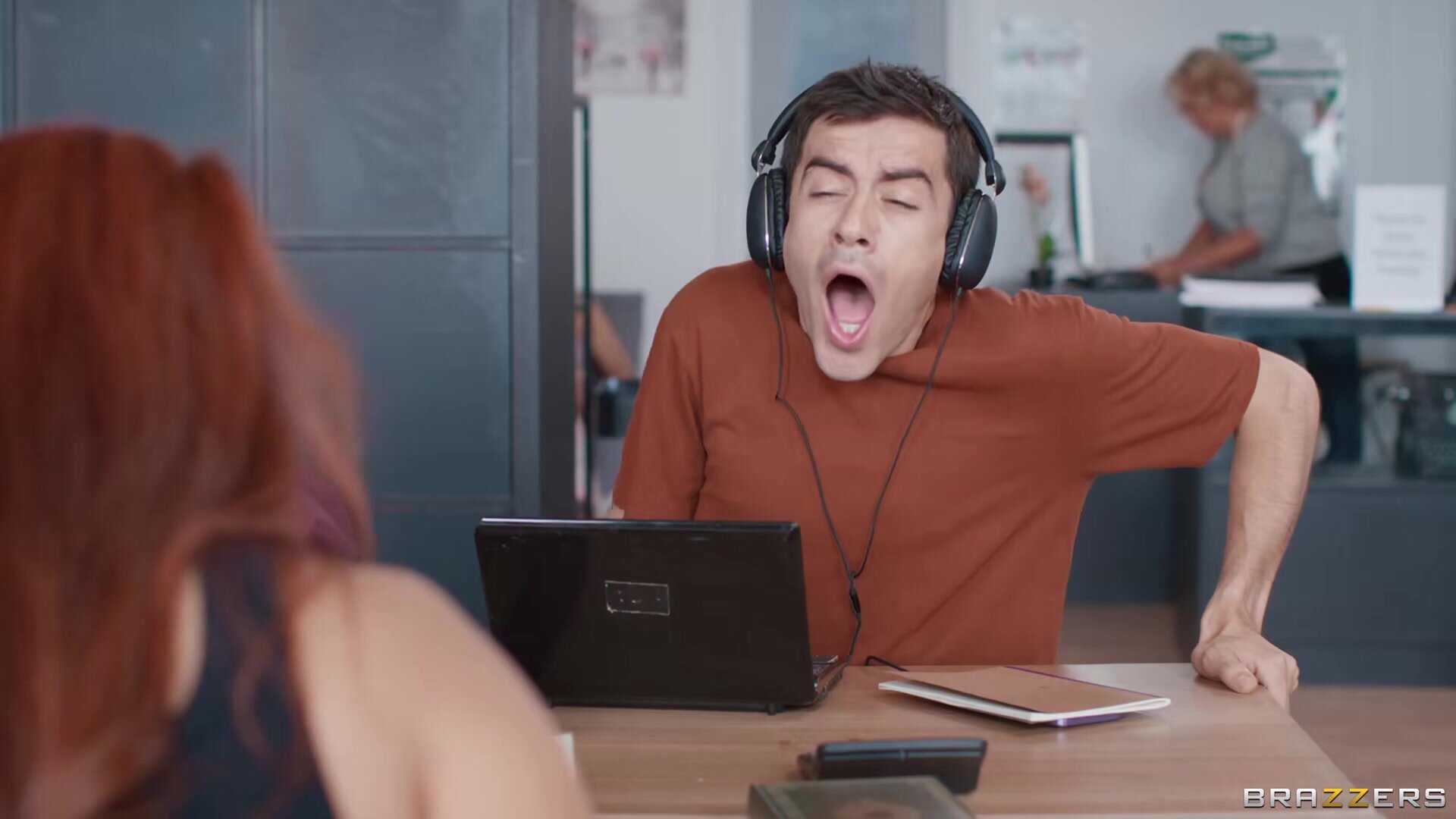 Rae and Jordi in the Library