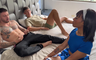 Slim Ebony latina is getting two hard BWCs to contend with