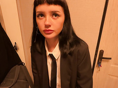 D grades at school meand degrading dick in her mouth. She willd do better next time