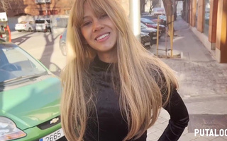 Blonde and slim latina agrees to get in bed with him