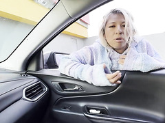 Dirty hot Latina bum got fucked and covered with my cum for food and money