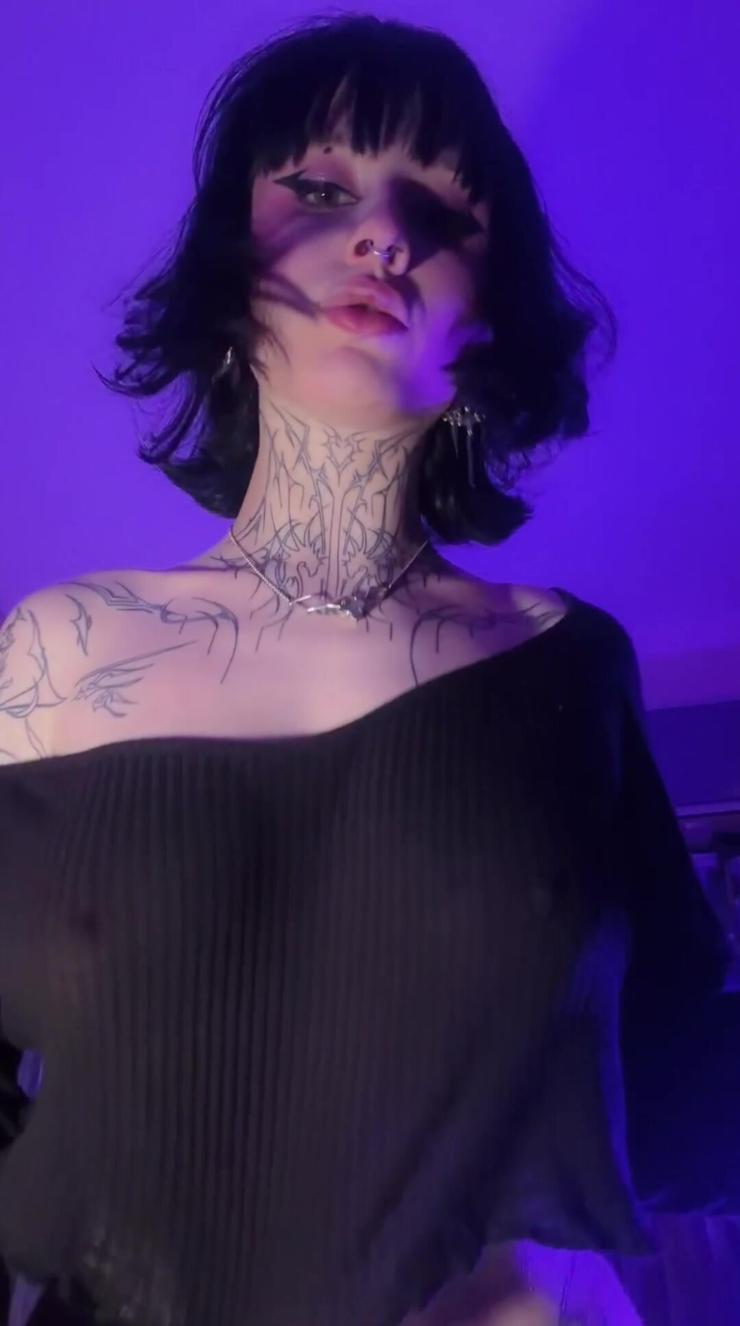 Revealing my goth tits