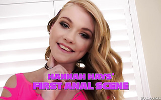Neat teen Hannah Hays in her very first anal scene