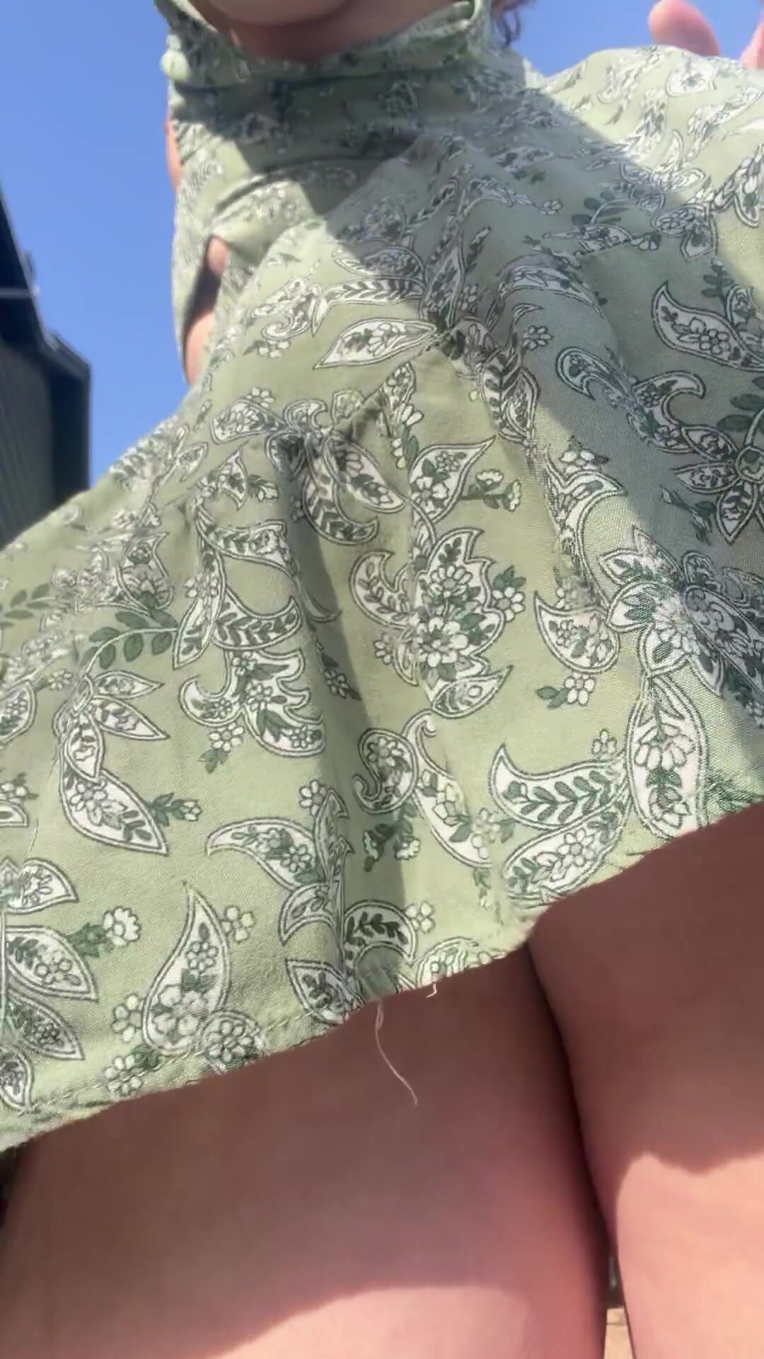 Windy day, a short flowy dress and no panties….Would you bend me over the retaining wall?