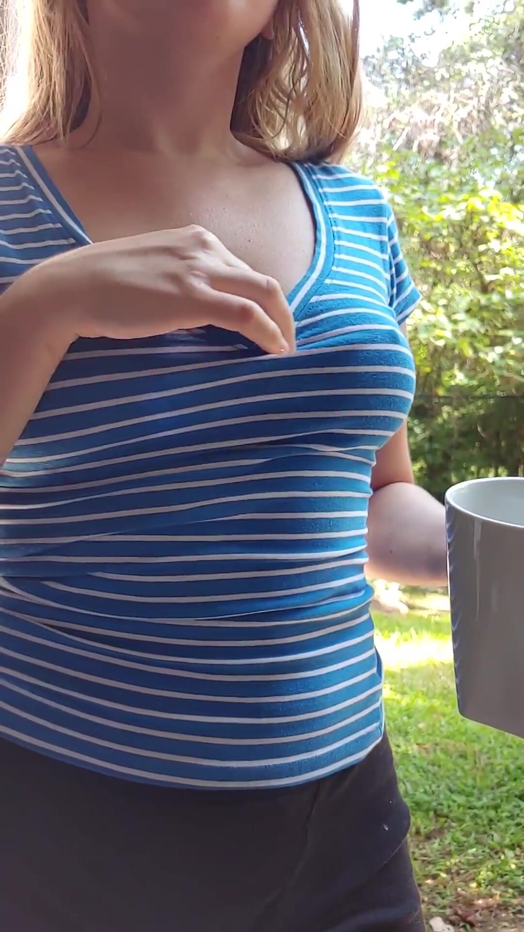 Fresh coffee and perky titties, the best combo