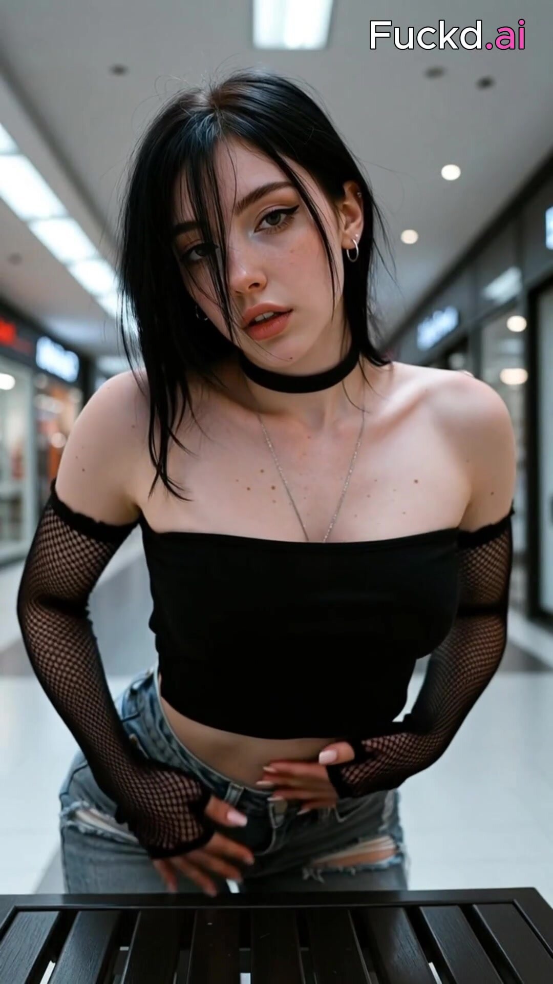 Goth Baddie in The Mall
