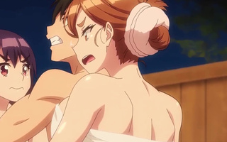 sexy Onsen trip with buxom Anime gals - Hentai