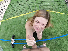 Sporty badminton player Mia Collins gets her tight body pounded in hot POV sex