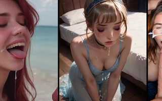 AI compilation of a hot teen babes being naughty