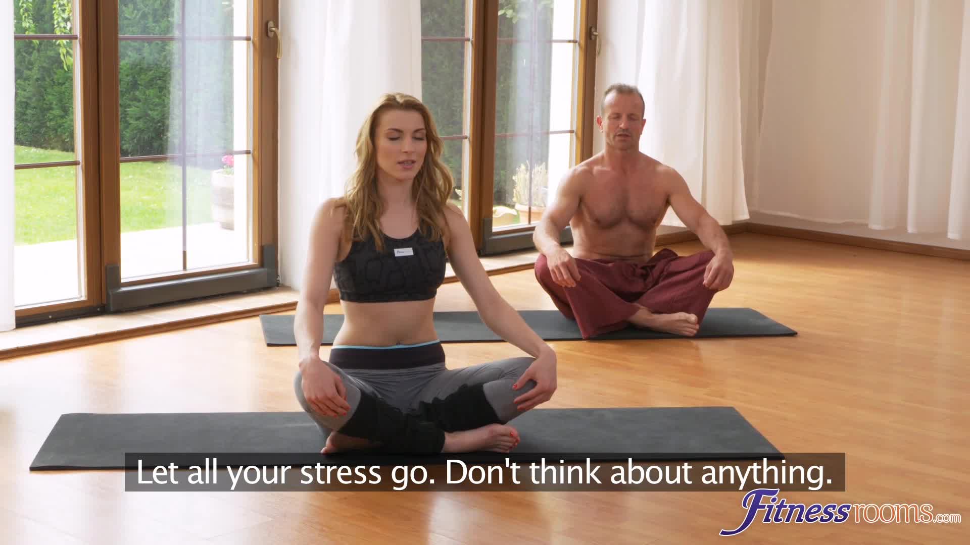 Victoria Daniels gives in to her horny yoga trainer