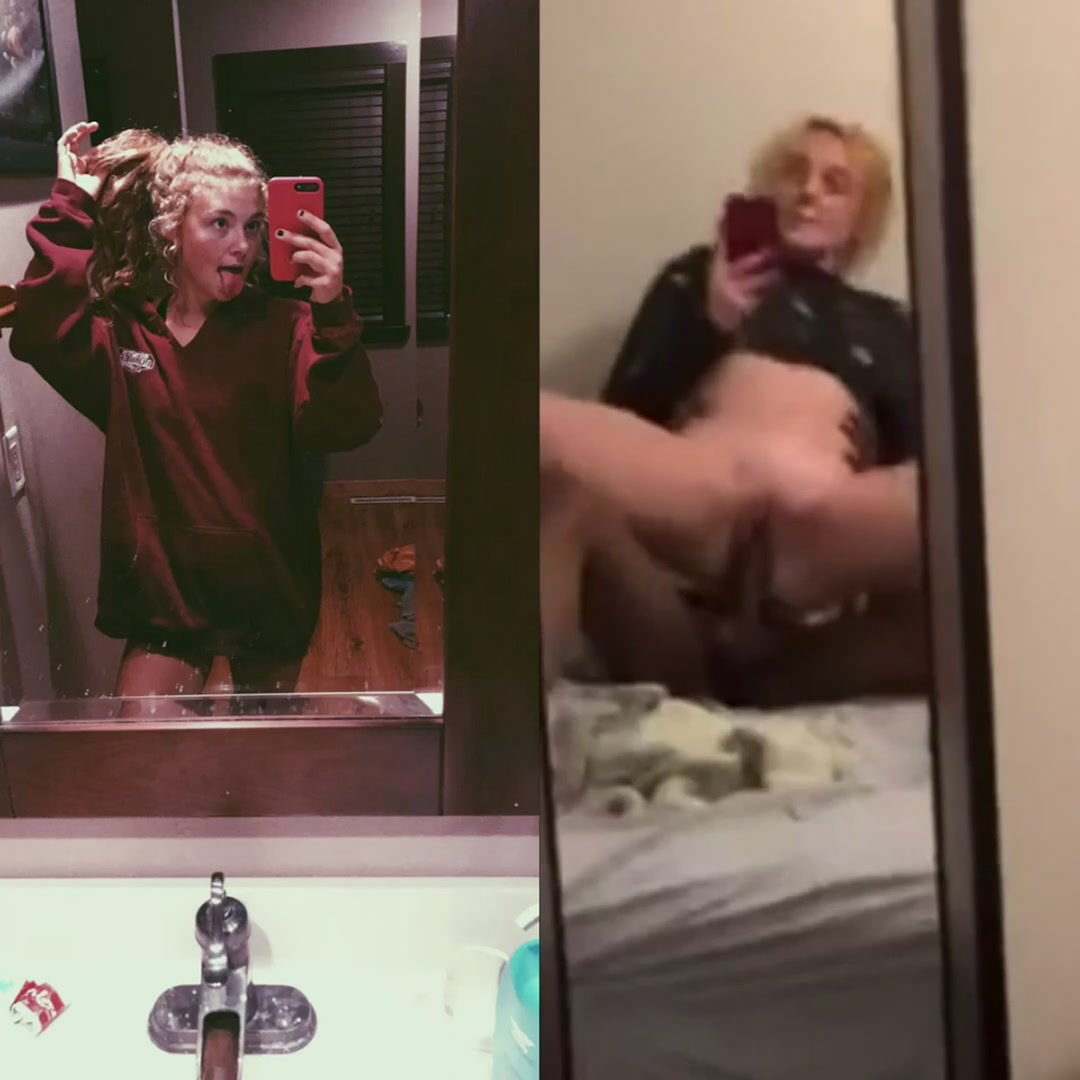 Blonde slut films herself taking BBC