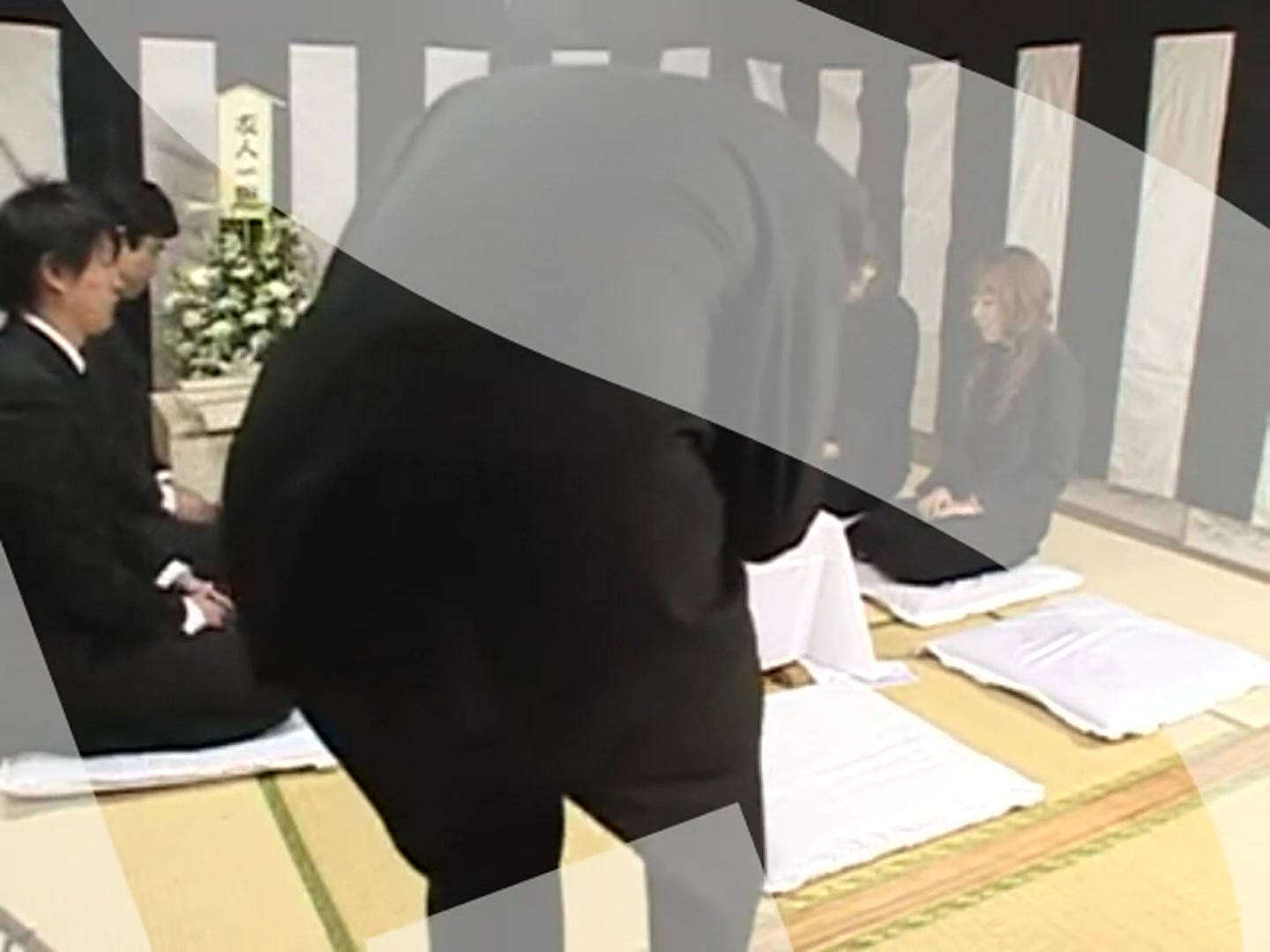 Family paying their respects