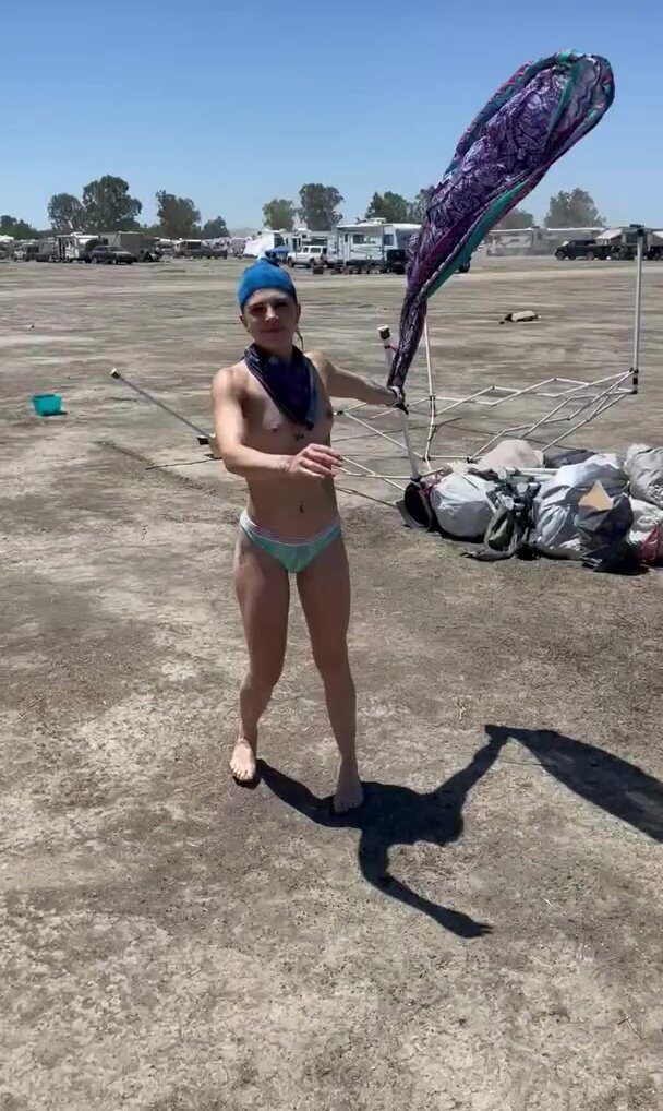 Might as well make a big sign that says Cum fill me!