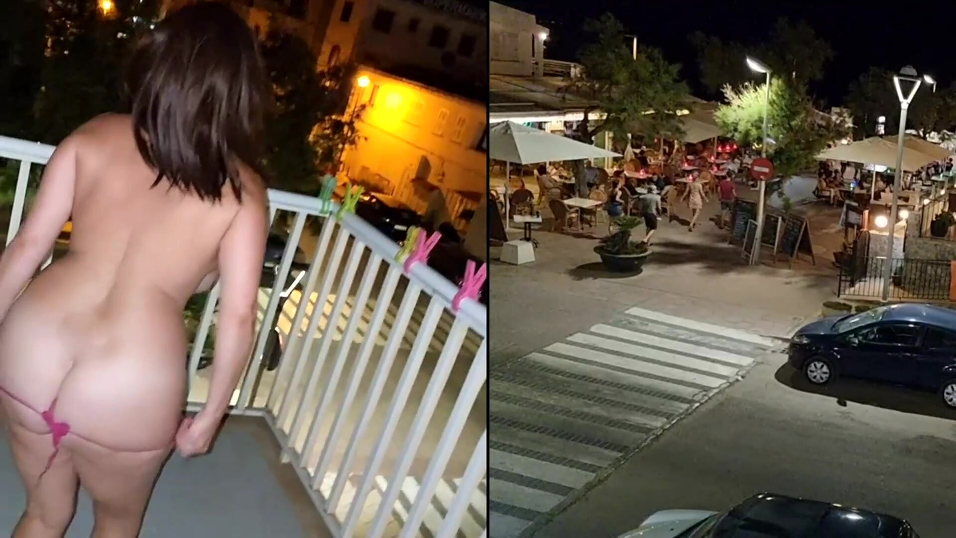 Public suckjob. Exposed on the sundeck with tourists walking by