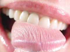 Close-up Tongue Play and Sensual Blowjob caught in POV