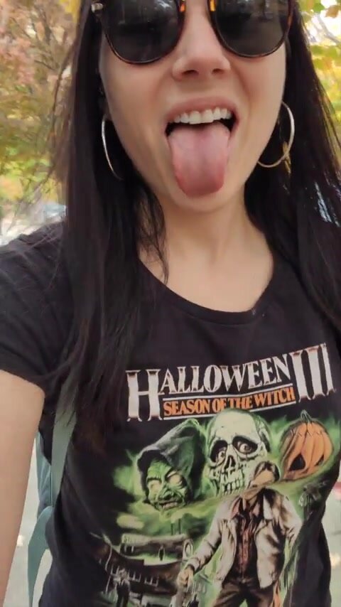 The walk home is more fun with my tits out