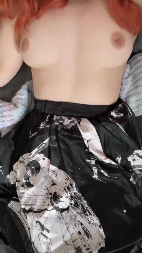 In case you've ever wondered what a redhead looks like under the skirt