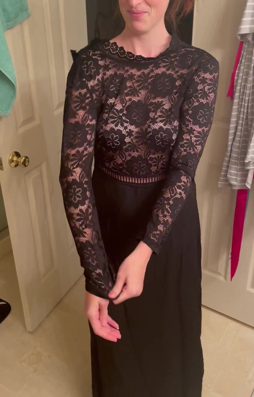 My dinner dress on or off