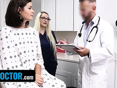 Perv doctor fucks pretty teen patient Dharma Jones to cure her back ache