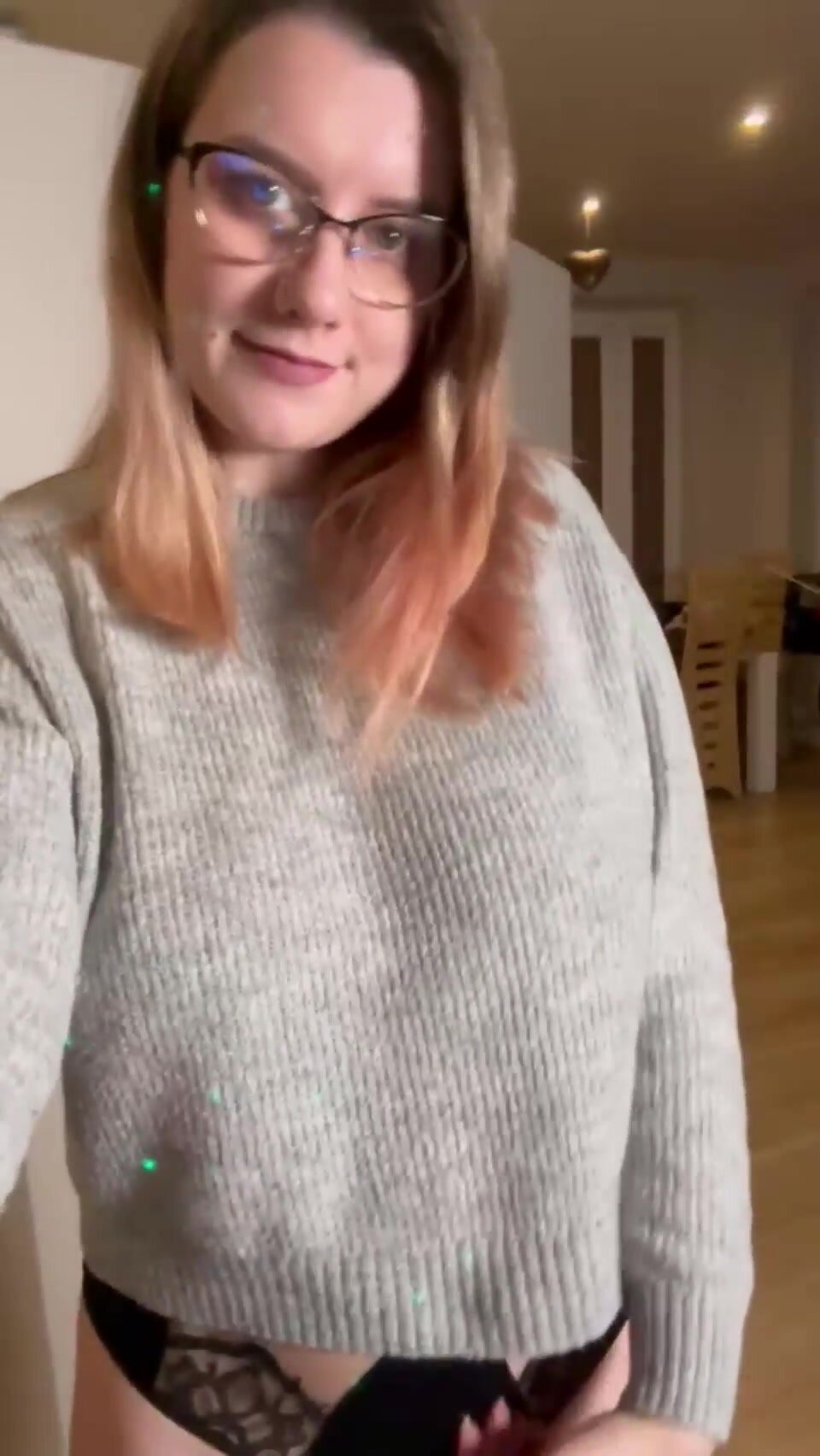 Sweater weather with some naughty boobies :3