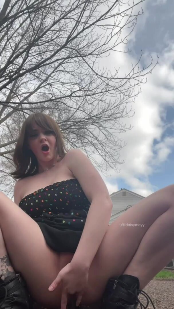 I love squirting outdoors because there’s no clean up!